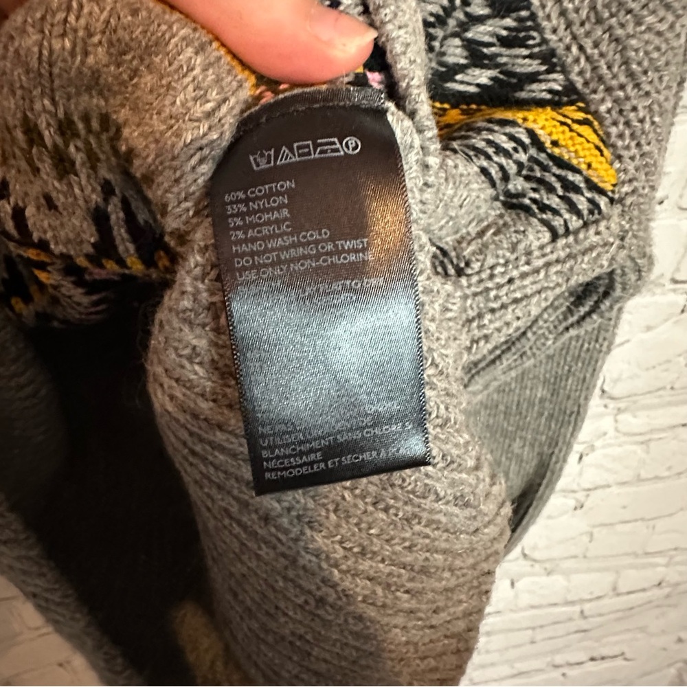 Ecot Gray Patterned Cropped Sweater - image 3